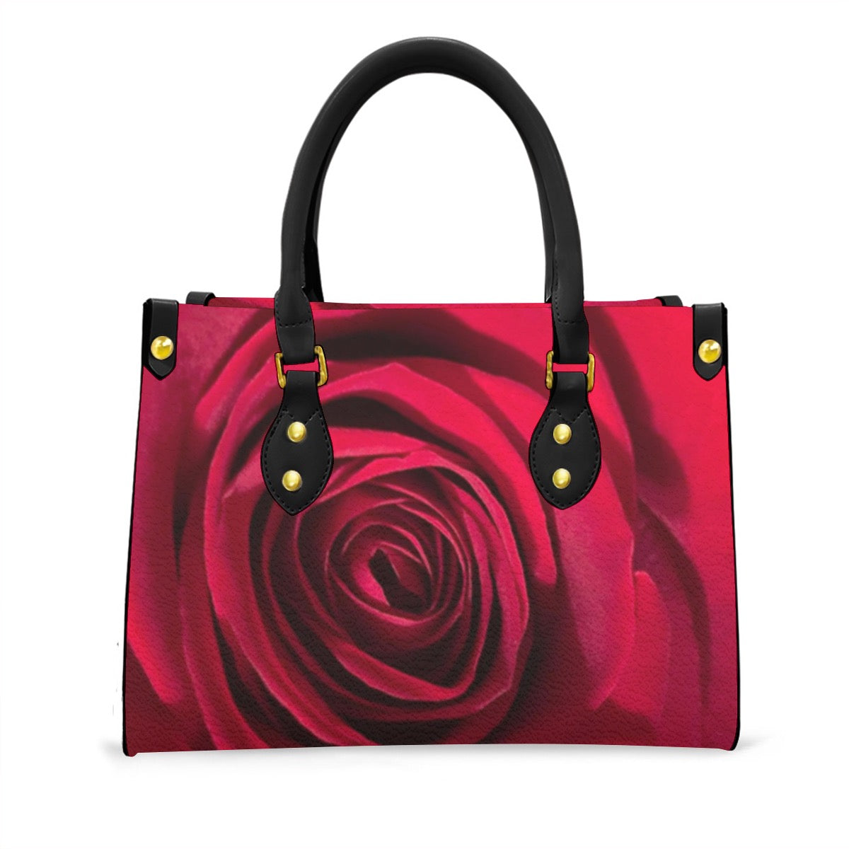 Coming Up Roses Tote Bag With Black Handle