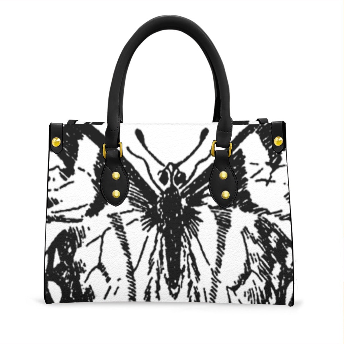 Butterfly Collection Women's Tote Bag With Black Handle