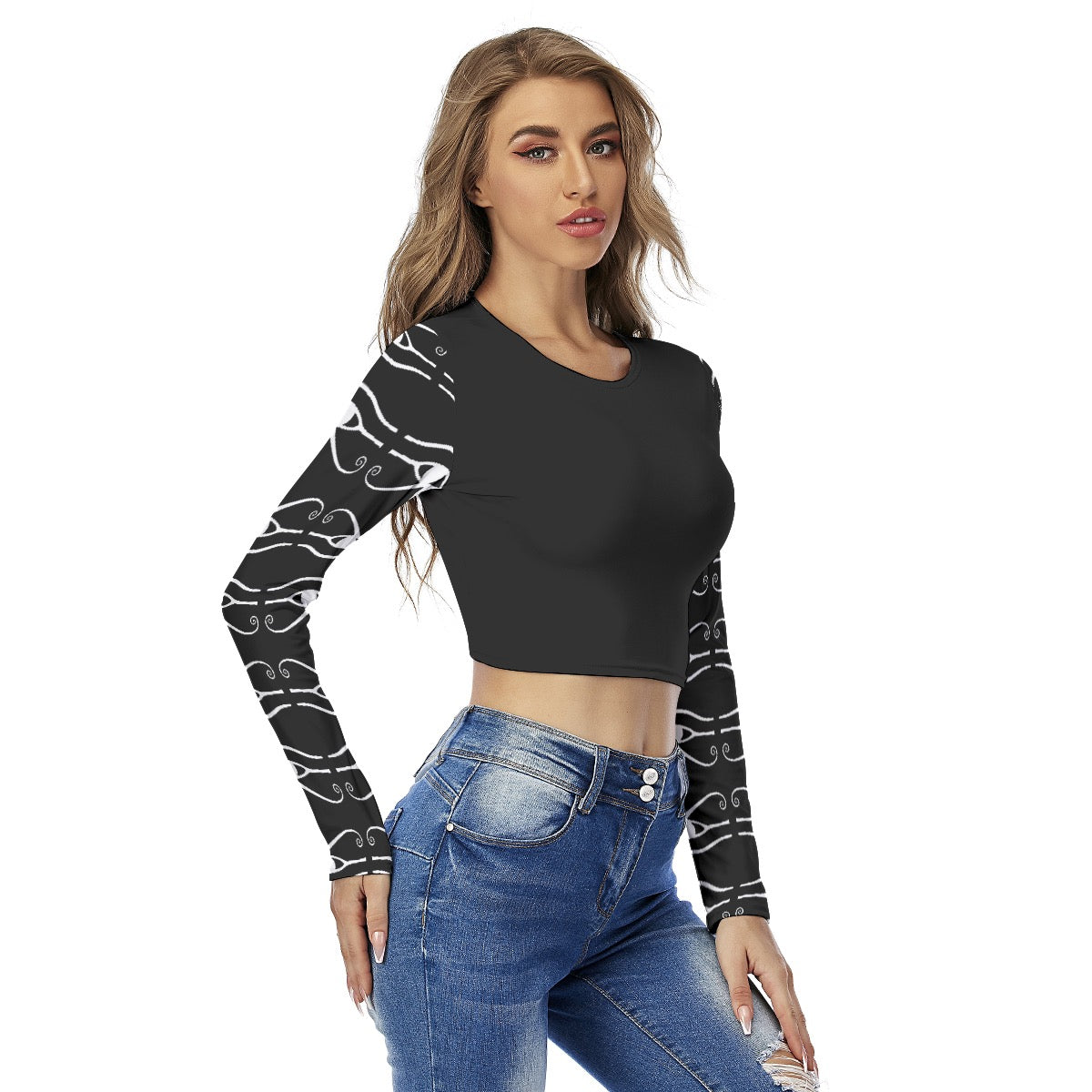 Protected Collection Women's Round Neck Crop Top T-Shirt