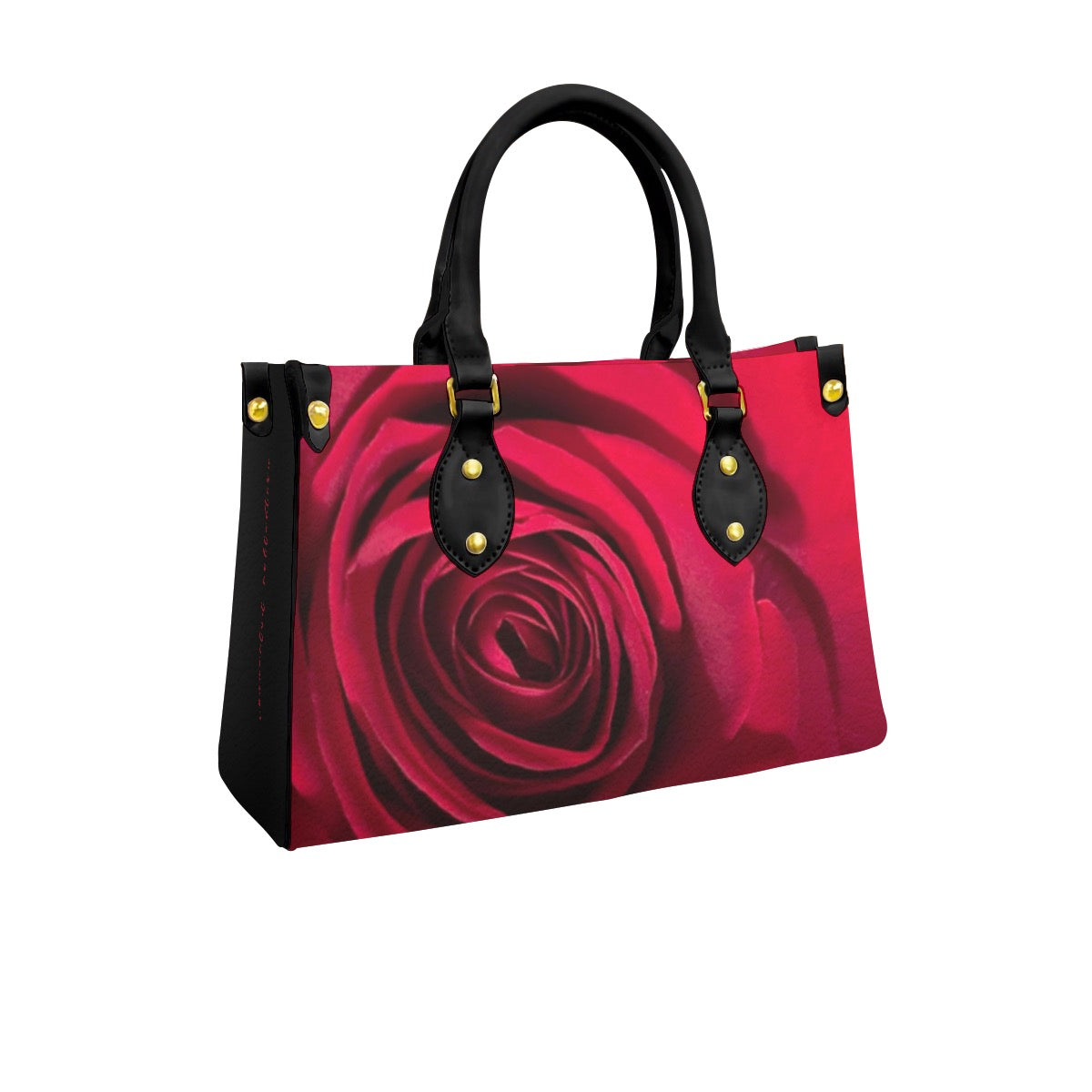 Coming Up Roses Tote Bag With Black Handle