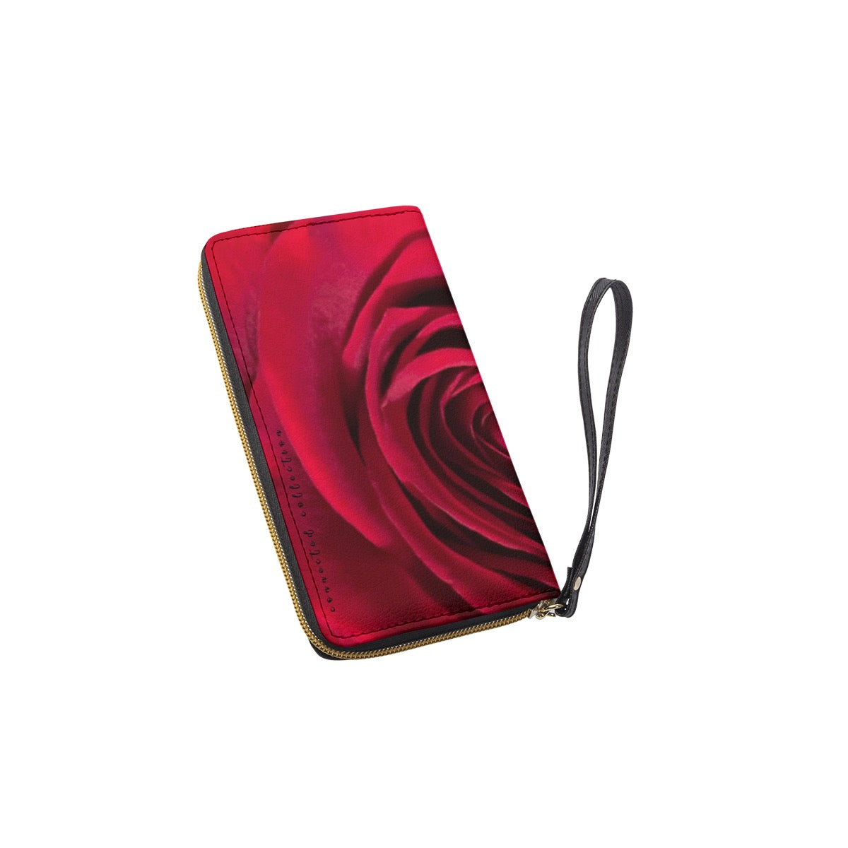 Coming Up Roses Long Wallet With Black Hand Strap