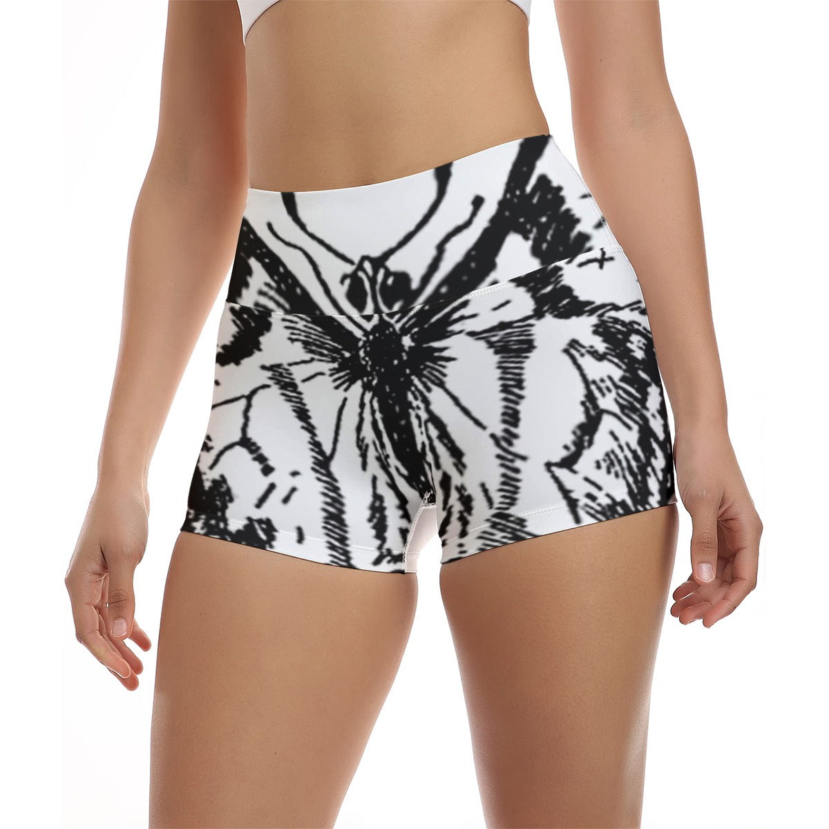 Butterfly Collection Women's Ultra-Short Yoga Shorts