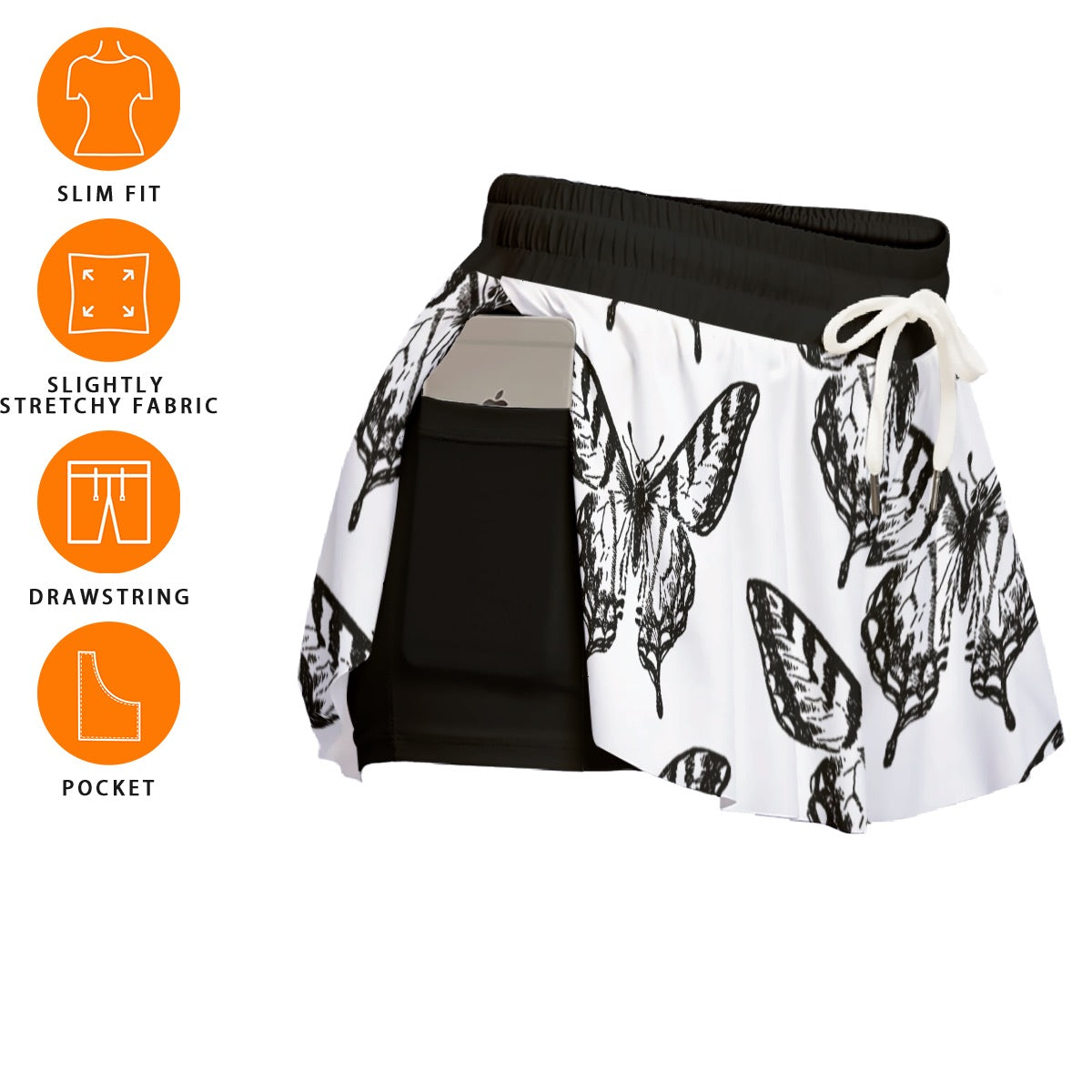 Butterfly Collection Women's Sport Skorts With Pocket