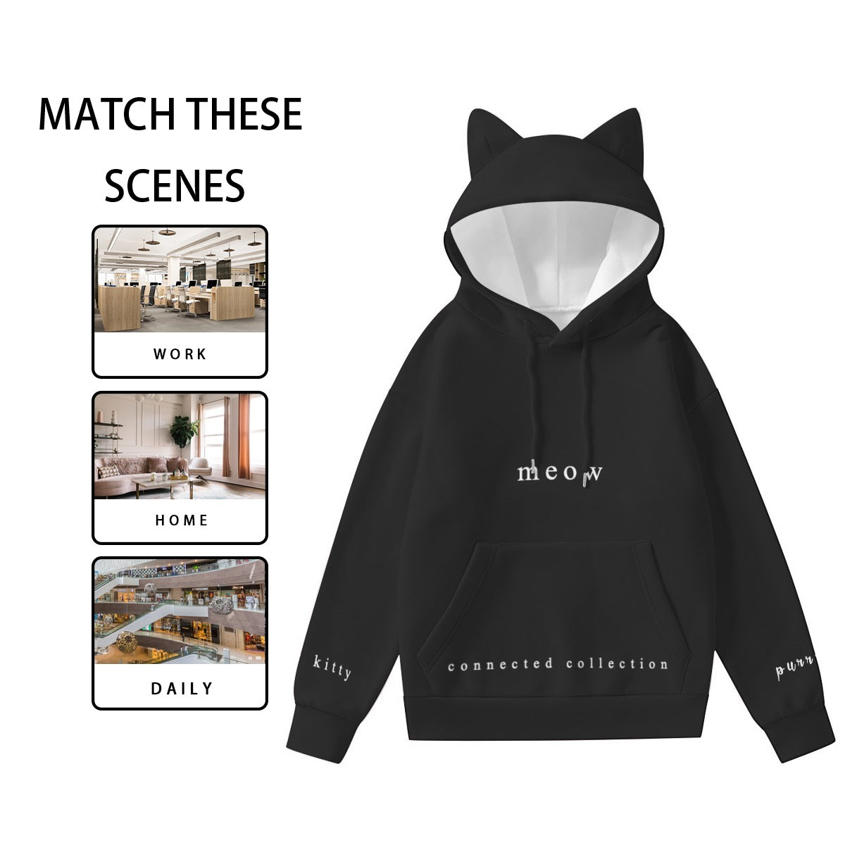 Everything Connected Collection Meow Hoodie
