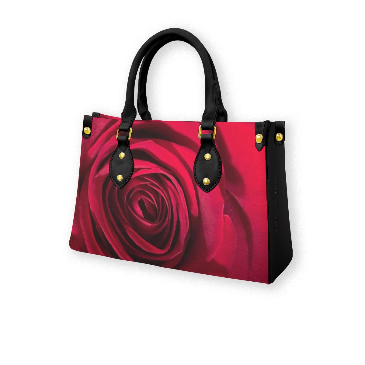 Coming Up Roses Tote Bag With Black Handle