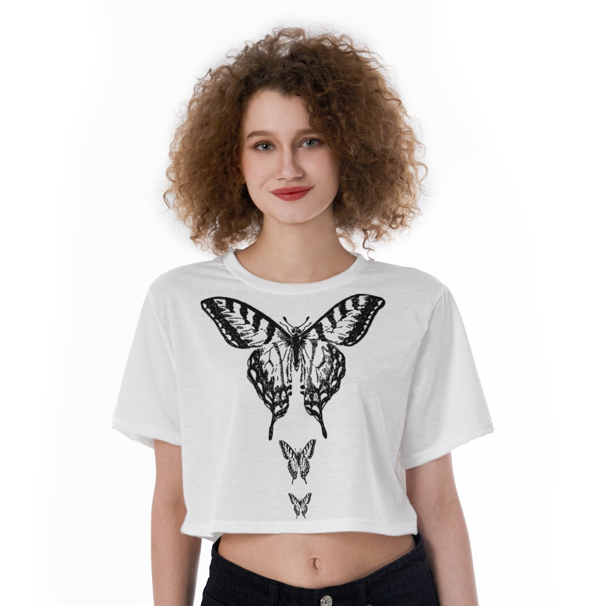 Butterfly Collection Cropped T-Shirt