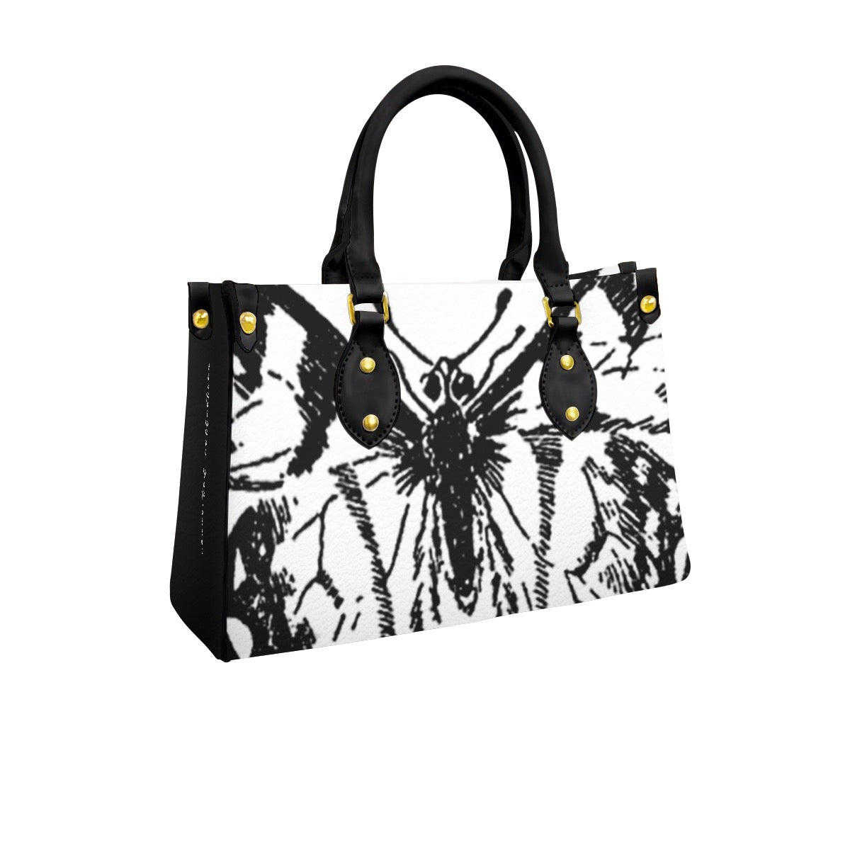Butterfly Collection Women's Tote Bag With Black Handle