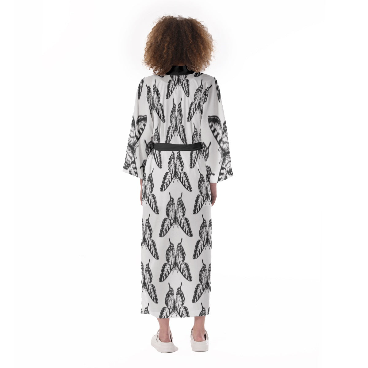 Butterfly Collection Women's Satin Kimono Long Robe
