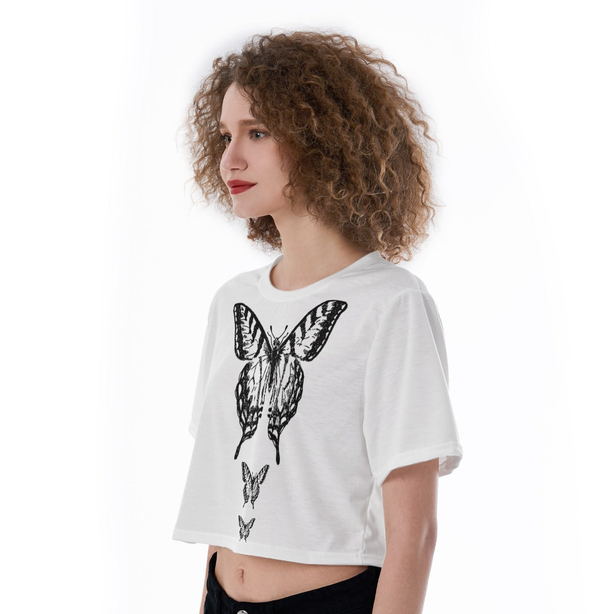 Butterfly Collection Cropped T-Shirt
