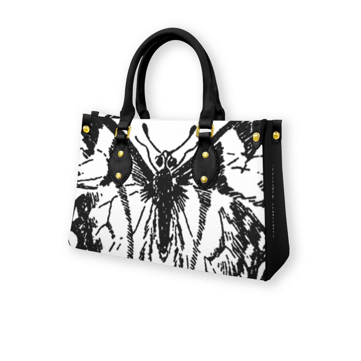Butterfly Collection Women's Tote Bag With Black Handle