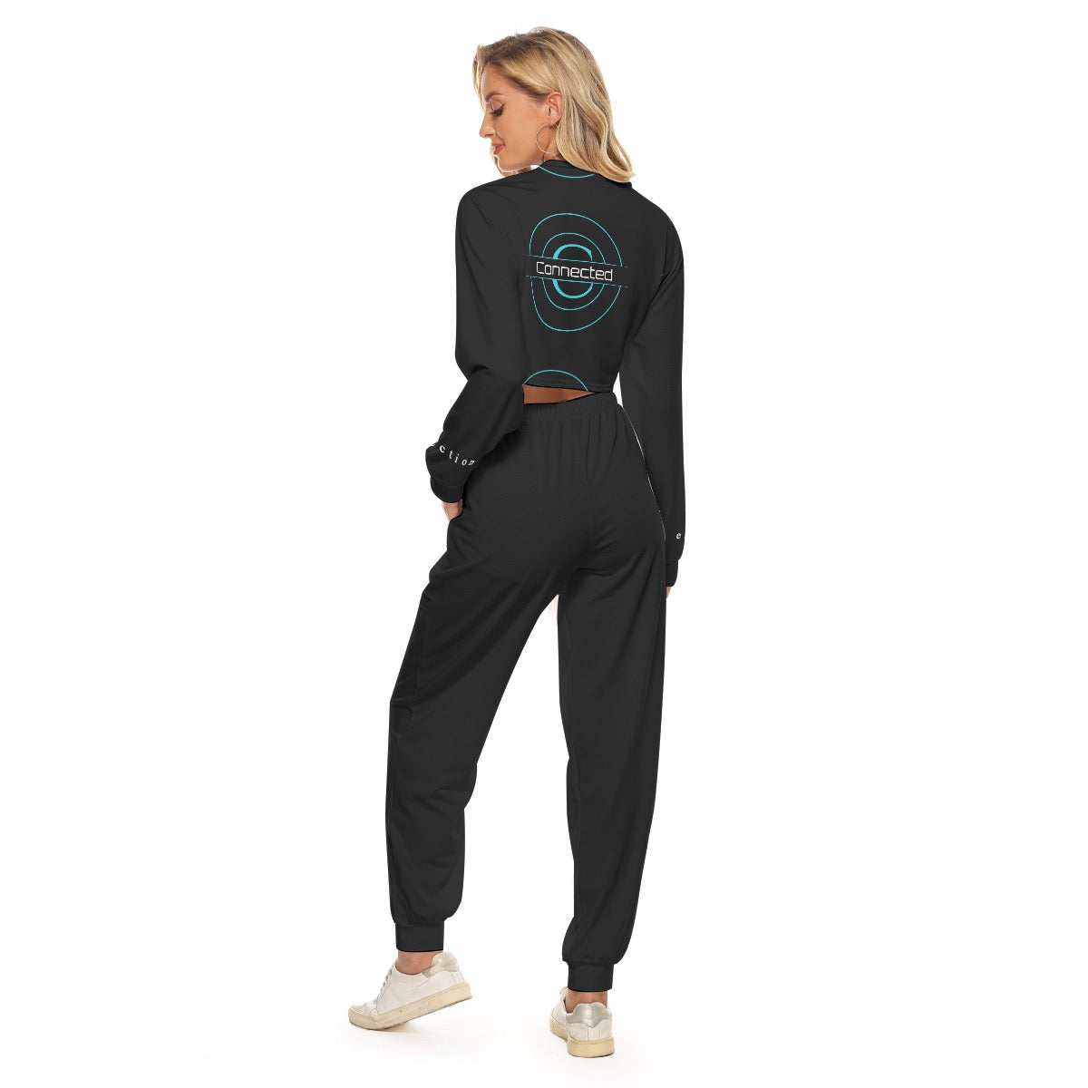 Connected Collection Women's Crop Sweatshirt Suit