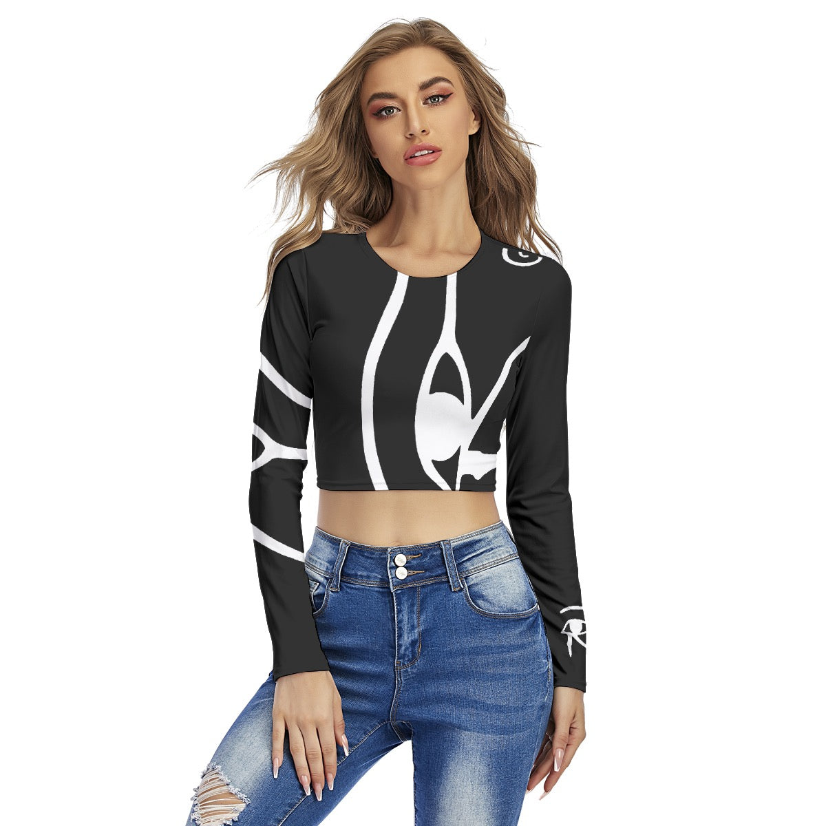 Protected Collected Women's Round Neck Crop Top T-Shirt