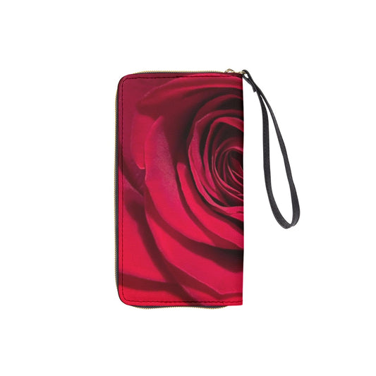 Coming Up Roses Long Wallet With Black Hand Strap