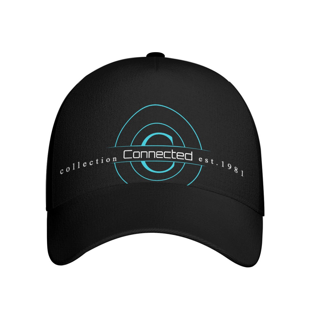 Connected Collection Black Buckle Peaked Cap With Box