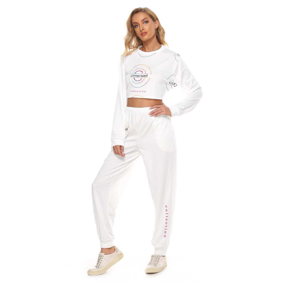 Connection Collection Women's Crop Sweatshirt Suit