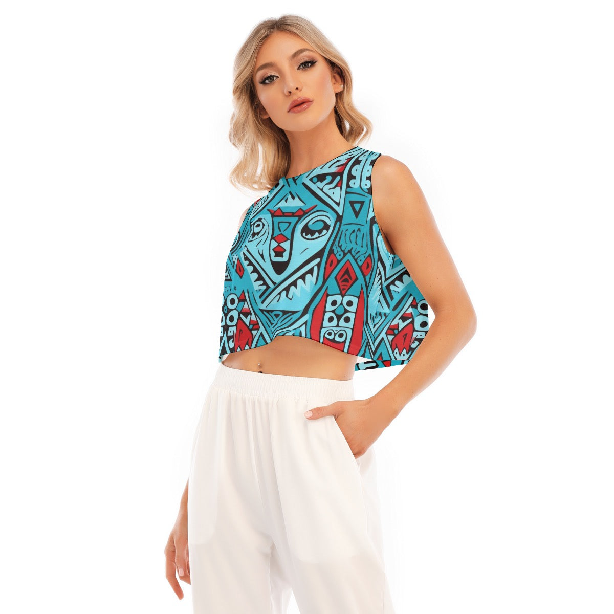 She Wolf Collection Women's Sleeveless Cropped Top
