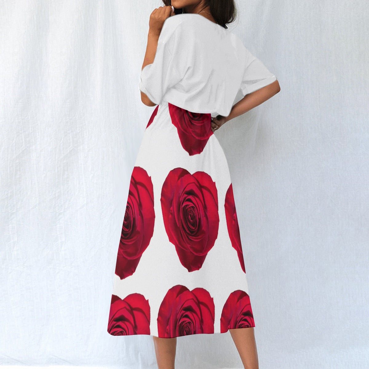 Coming Up Roses Women's Elastic Waist Dress