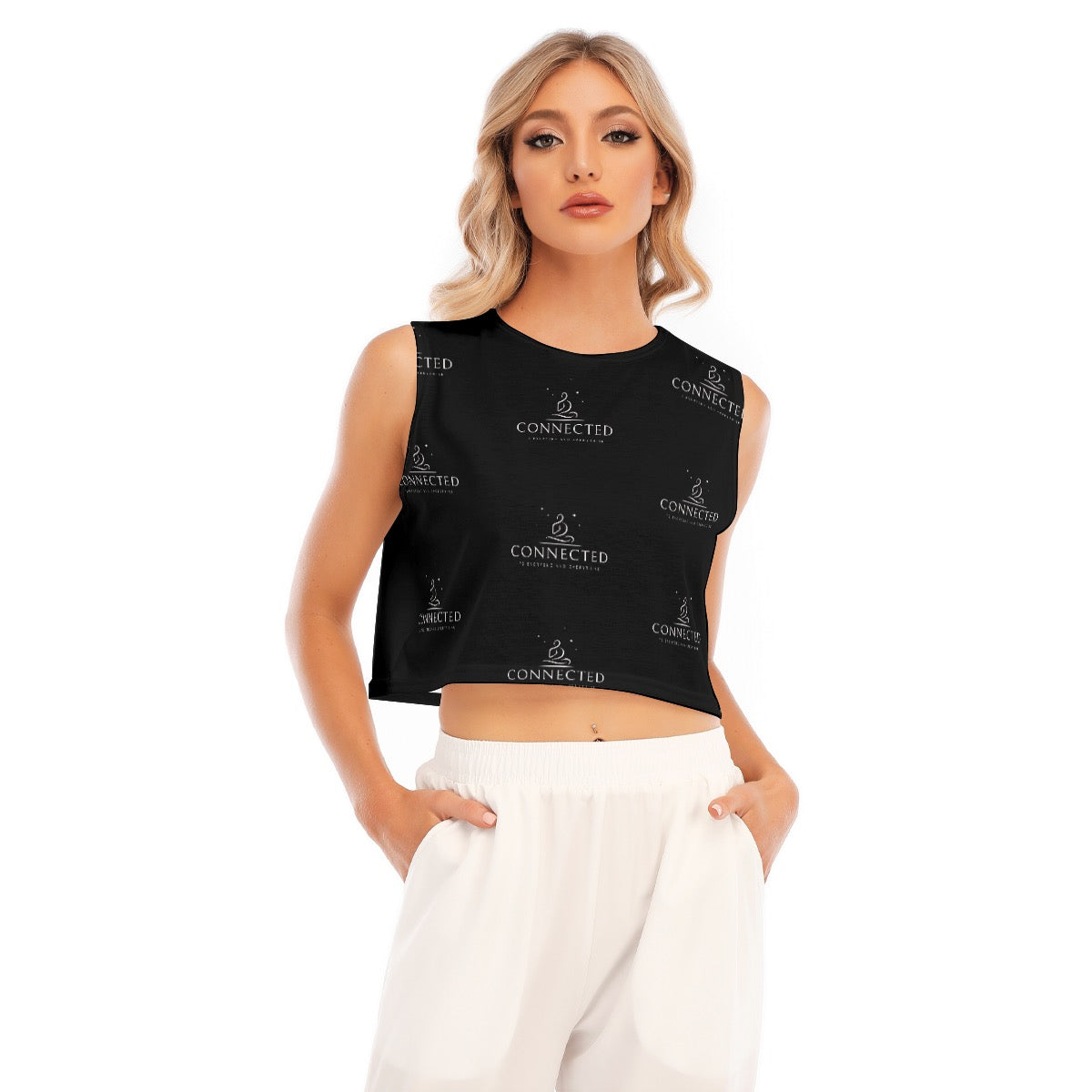 Connected Collection  Women's Sleeveless Cropped Top