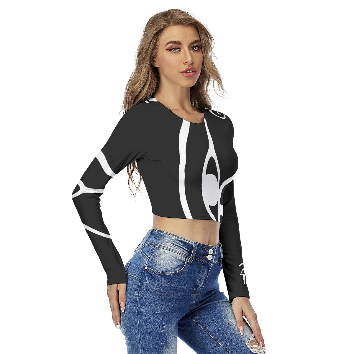 Protected Collected Women's Round Neck Crop Top T-Shirt