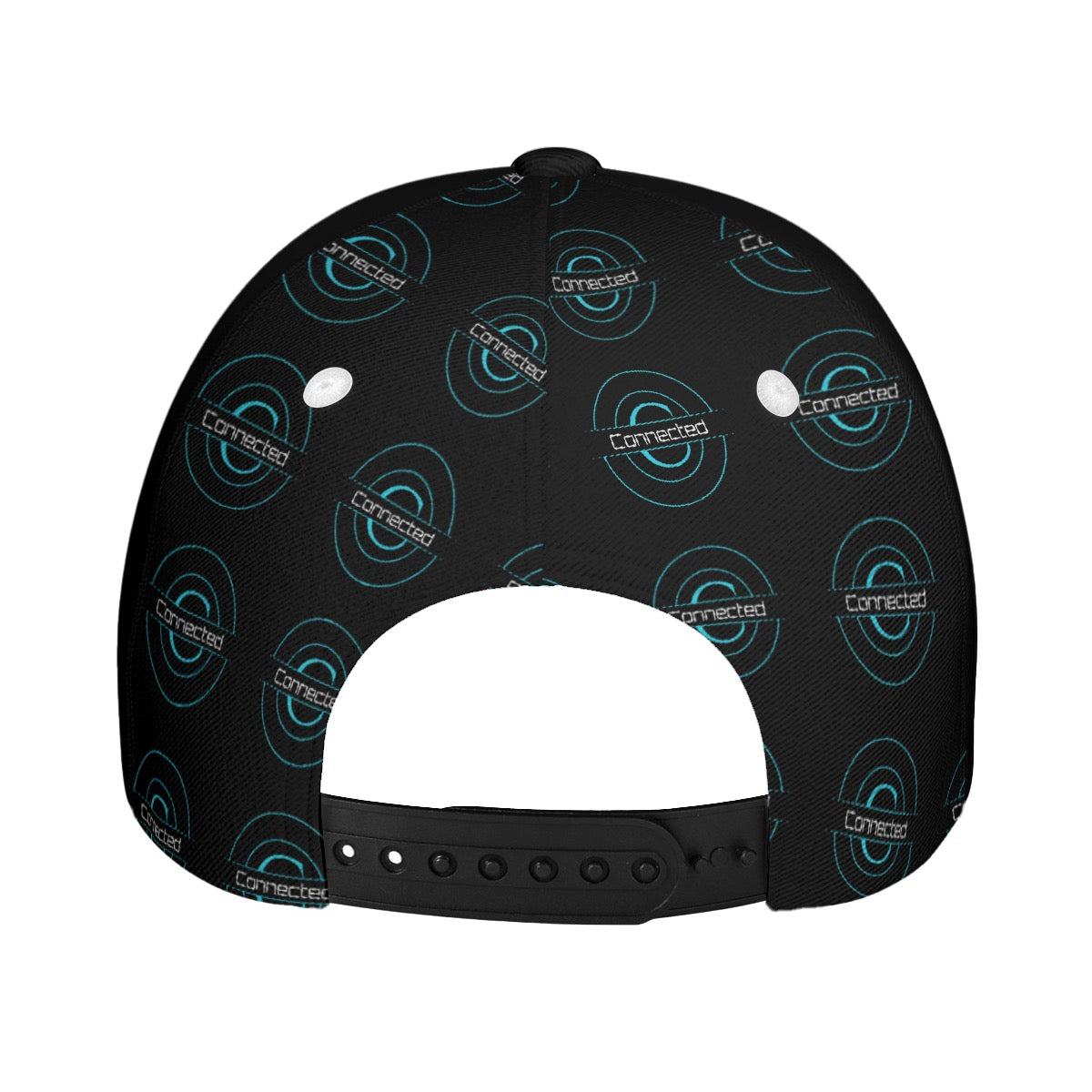 Connected Collection Black Buckle Peaked Cap With Box