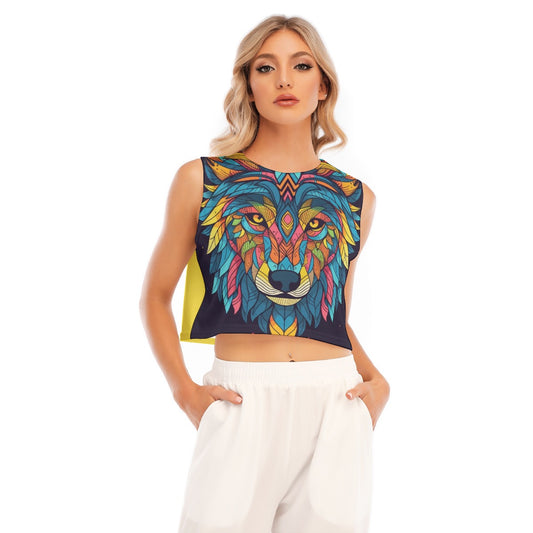 She Wolf Collection Women's Sleeveless Cropped Top
